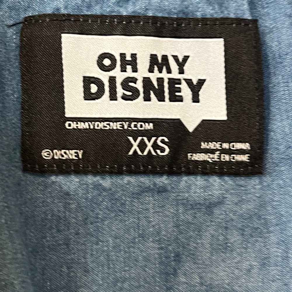 OH My Disney Girl's Blue Denim Jacket Full Zip Sequins Shell Size S - Picture 4 of 10